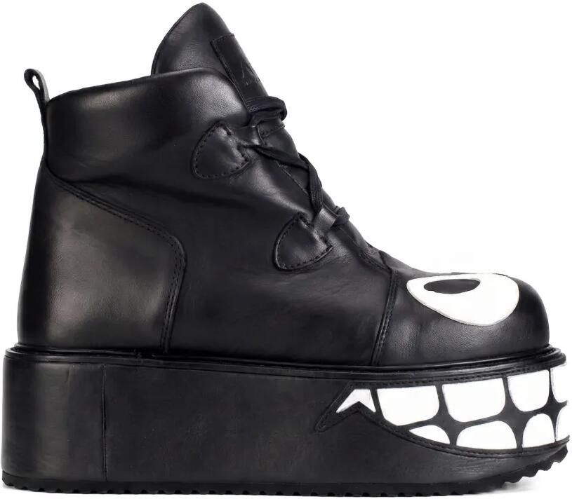 SWEAR Smiley enkellaarzen met plateauzool Zwart