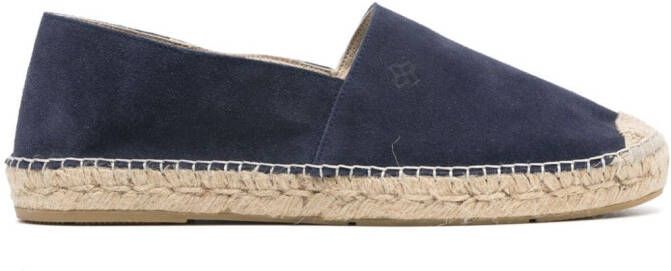 Tagliatore Suède espadrilles met logo-reliëf Blauw