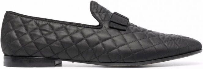 Tagliatore Leren loafers Zwart