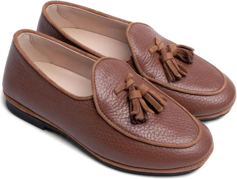 Tales of Two Zayan leren loafers met kwastjes Bruin - Foto 4