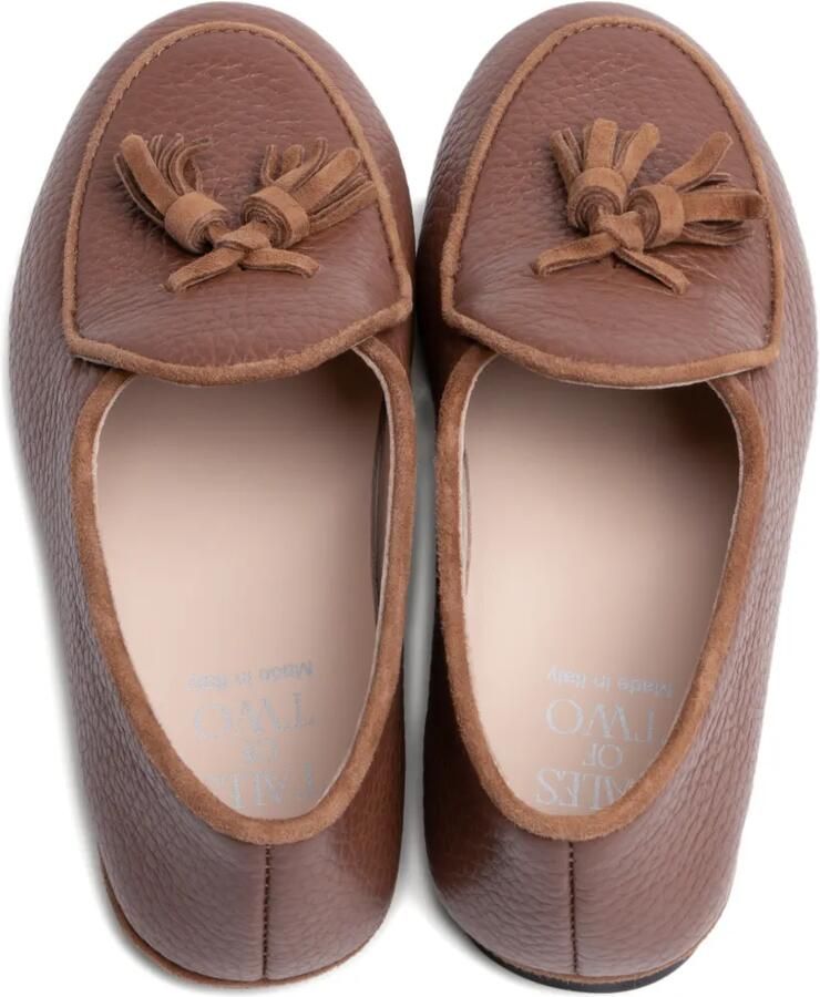 Tales of Two Zayan leren loafers met kwastjes Bruin - Foto 2