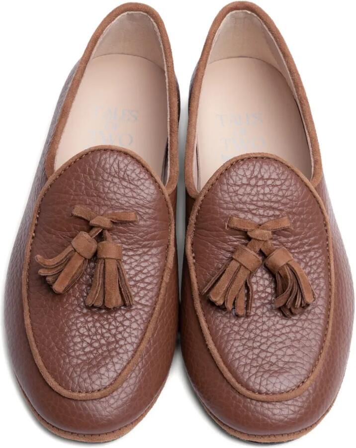 Tales of Two Zayan leren loafers met kwastjes Bruin - Foto 3