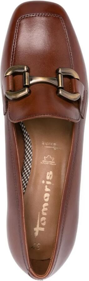 TAMARIS 5 mm 3Trotteurs loafers met blokhak en kettingdetail Bruin - Foto 4