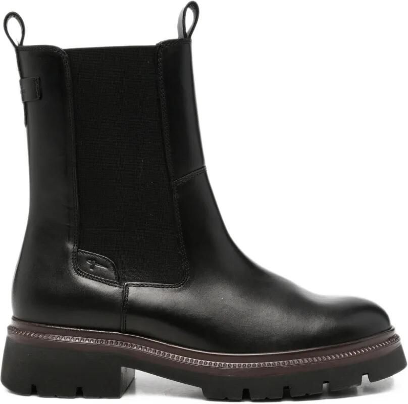 TAMARIS Chelsea laarzen met chunky zool Zwart