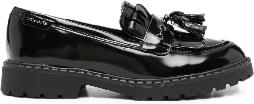 TAMARIS Lakleren loafers Zwart