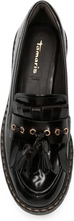 TAMARIS Leren loafers met kwastje Bruin - Foto 4