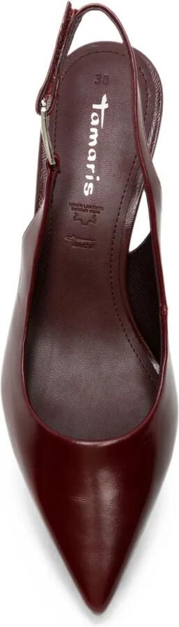 TAMARIS Leren slingback pumps Rood - Foto 4