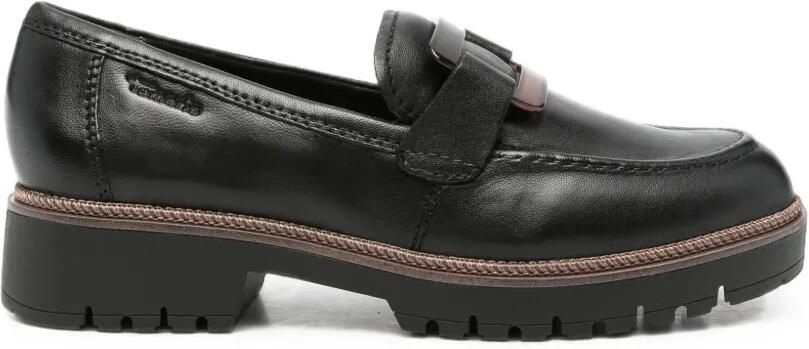 TAMARIS Loafers met chunky zool en gespdetail Zwart