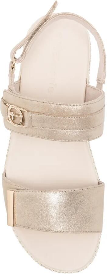 TAMARIS Sandalen met metallic-effect Beige - Foto 4