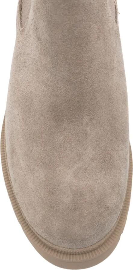 TAMARIS Suède enkellaarzen met chunky zool Beige - Foto 4