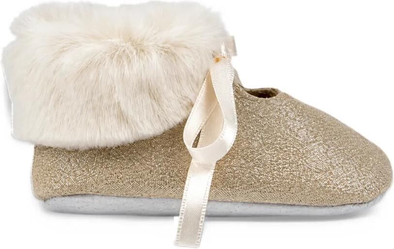 Tartine Et Chocolat glitter-effect faux-fur ballet flats Goud - Foto 2
