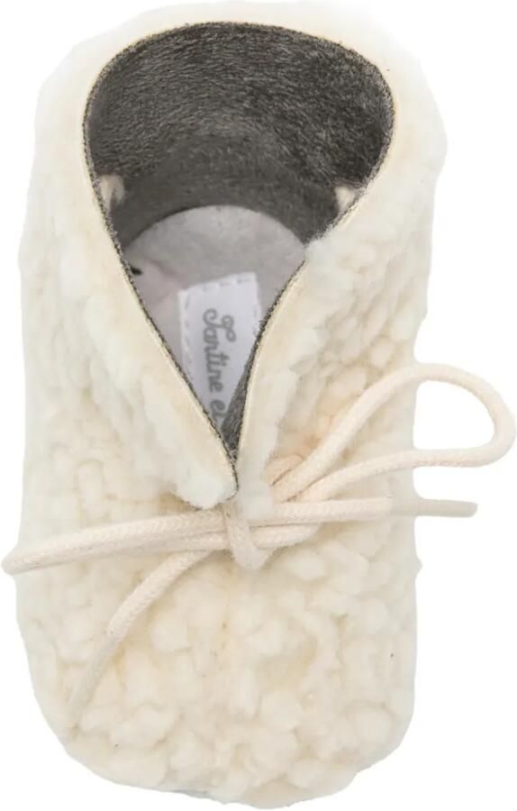Tartine Et Chocolat shearling-effect wool crib shoes Beige - Foto 3