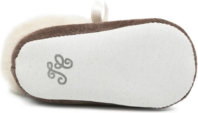 Tartine Et Chocolat Wiegschoenen met strikdetail en afwerking van imitatiebont Bruin - Foto 4