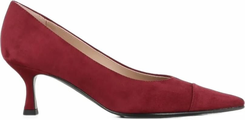 Tassinari Décolleté Bianca pointed-toe suede pumps Rood