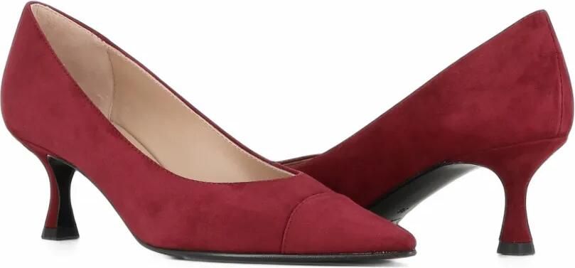 Tassinari Décolleté Bianca pointed-toe suede pumps Rood - Foto 4