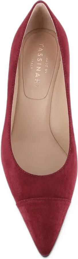 Tassinari Décolleté Bianca pointed-toe suede pumps Rood - Foto 5