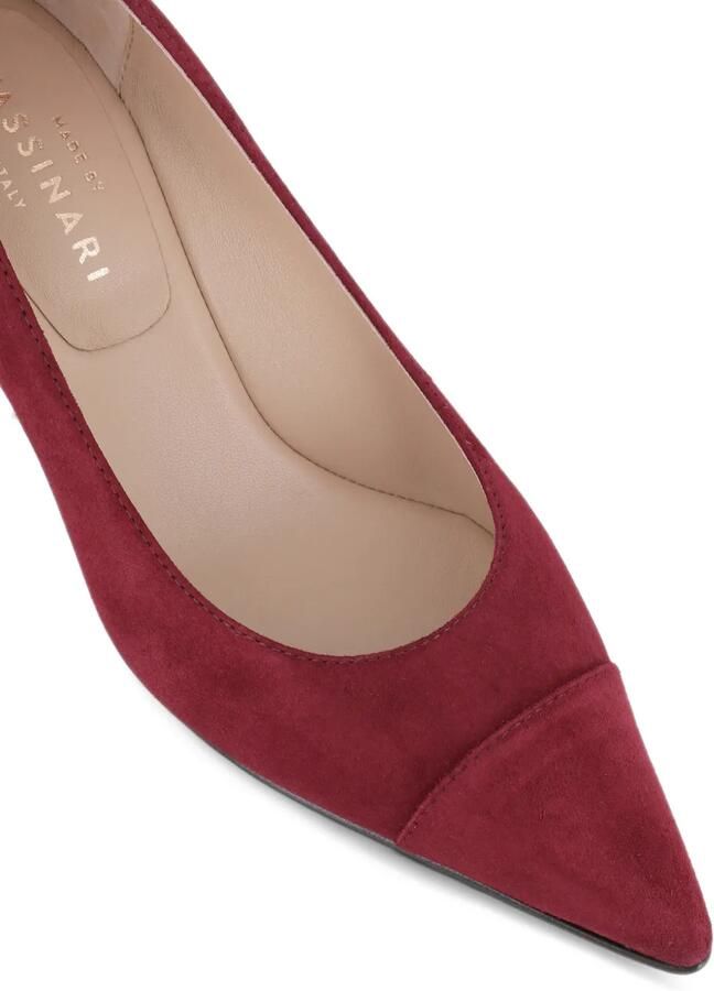 Tassinari Décolleté Bianca pointed-toe suede pumps Rood - Foto 2
