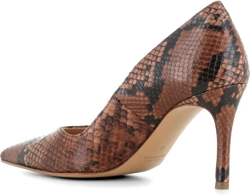 Tassinari Jarina pumps met slangenleer-effect en puntige neus Bruin - Foto 3