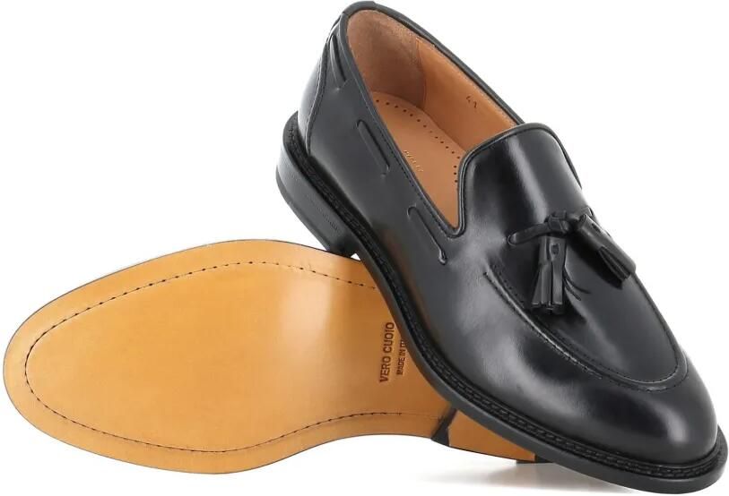 Tassinari Leren loafers met kwastje Zwart - Foto 2