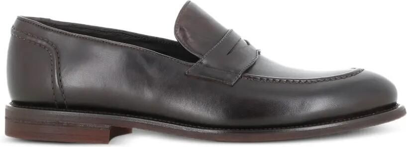 Tassinari Leren penny loafers Bruin