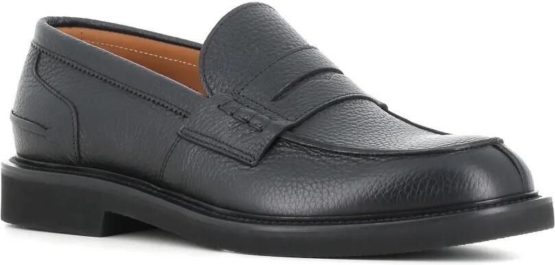 Tassinari Loafers van leer met kiezelstructuur Zwart - Foto 4