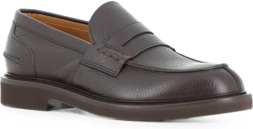 Tassinari Penny loafers van leer met textuur Bruin - Foto 3