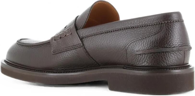 Tassinari Penny loafers van leer met textuur Bruin - Foto 4
