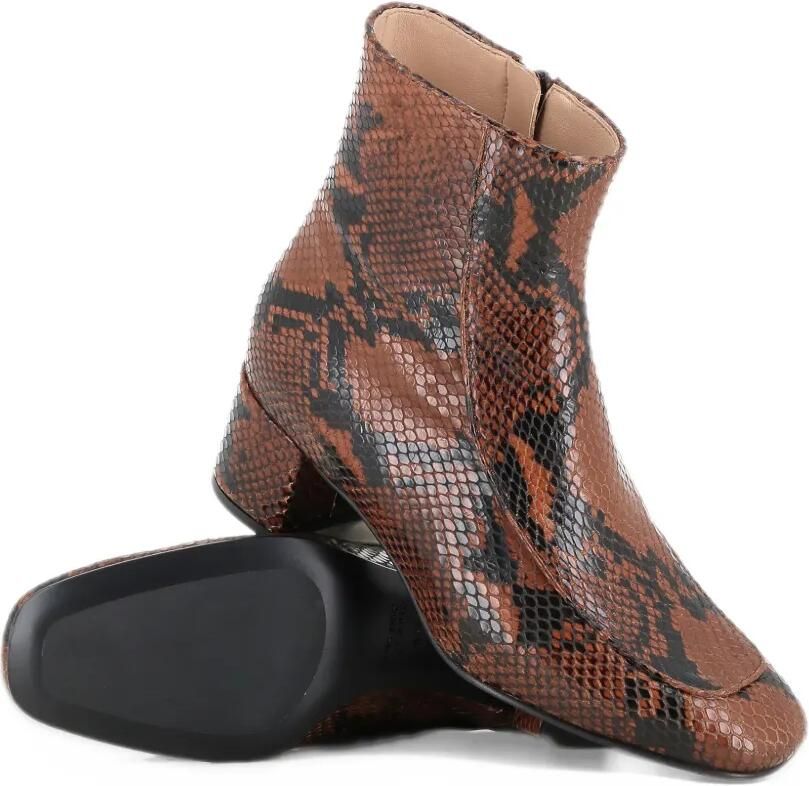 Tassinari Wanda snake-effect leather ankle boots Bruin - Foto 3