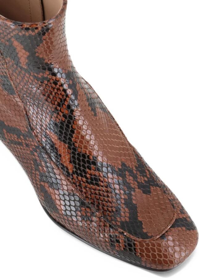 Tassinari Wanda snake-effect leather ankle boots Bruin - Foto 4