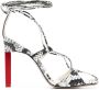 The Attico Adele 105 sandalen met slangenhuidprint Zwart - Thumbnail 1
