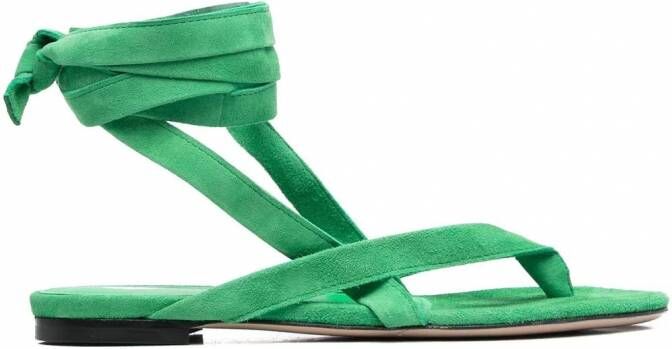 The Attico Beth sandalen met veters Groen