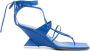 The Attico Cheope 80mm lace-up sandals Blauw - Thumbnail 1