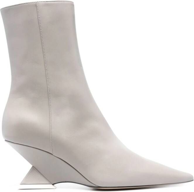 The Attico Cheope enkellaarzen Grijs