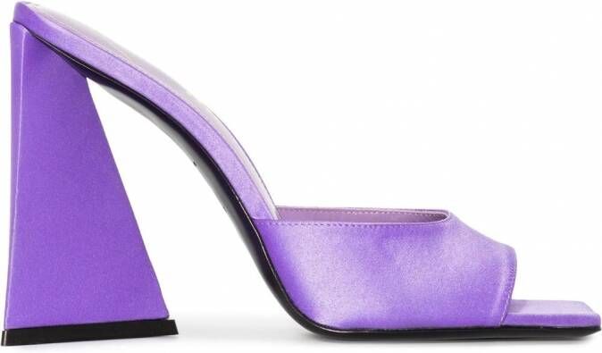 The Attico Devon satijnen muiltjes Beige