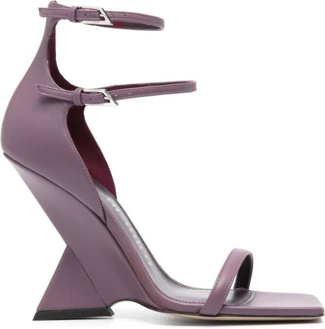 The Attico Grace 105mm leather sandals Paars