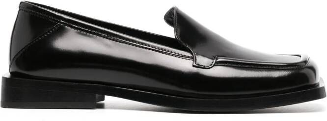 The Attico Micol loafers met asymmetrische neus Zwart