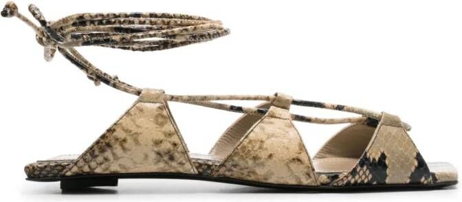 The Attico Reneè leather sandals Beige