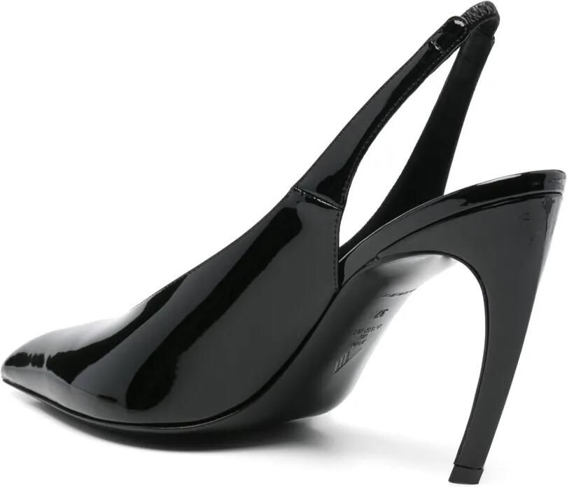 The Attico 100 mm leren pumps met hak Zwart - Foto 2