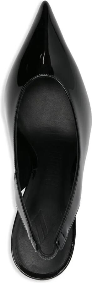The Attico 100 mm leren pumps met hak Zwart - Foto 4