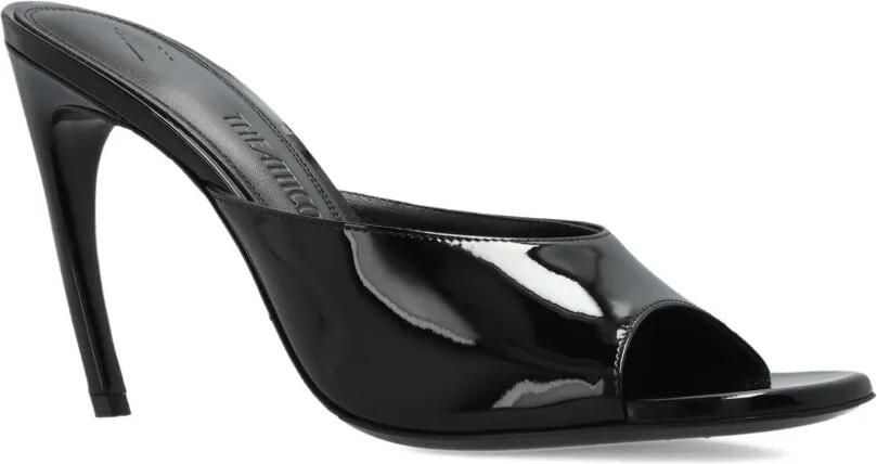 The Attico 100 mm stiletto sandalen met open neus Zwart