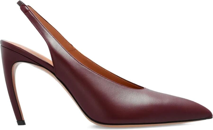 The Attico 11 mm slingback pumps met puntige neus Rood