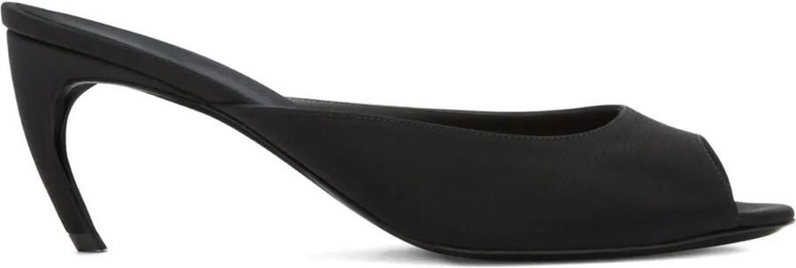The Attico 65 mm Ada muiltjes met open neus en hak Zwart