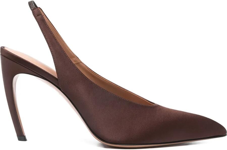 The Attico 95 mm Viper slingback pumps Bruin