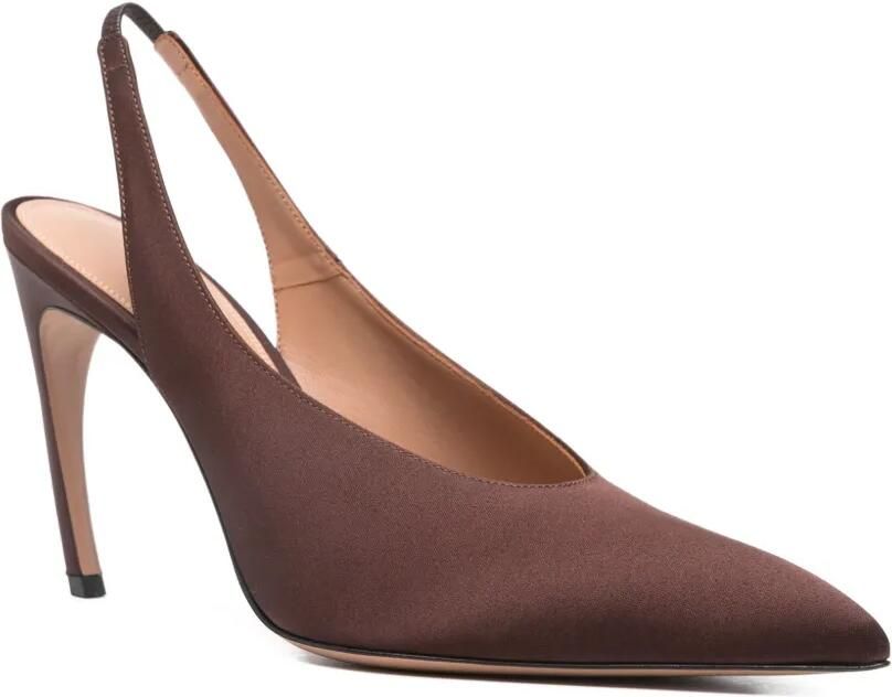 The Attico 95 mm Viper slingback pumps Bruin - Foto 3