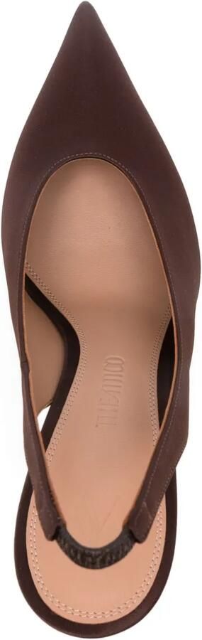 The Attico 95 mm Viper slingback pumps Bruin - Foto 4