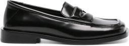 The Attico Amanda leren loafers Zwart