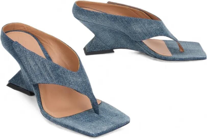 The Attico Cheope denim sandalen Blauw - Foto 2