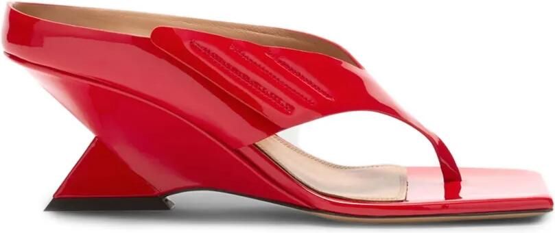 The Attico Cheope sandalen met vierkante neus Rood