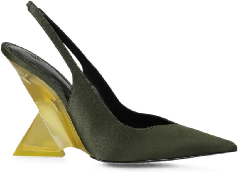 The Attico Cheope slingback pumps met sculpturale hak Groen