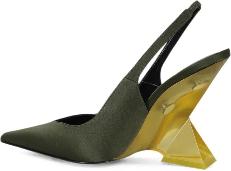 The Attico Cheope slingback pumps met sculpturale hak Groen - Foto 2